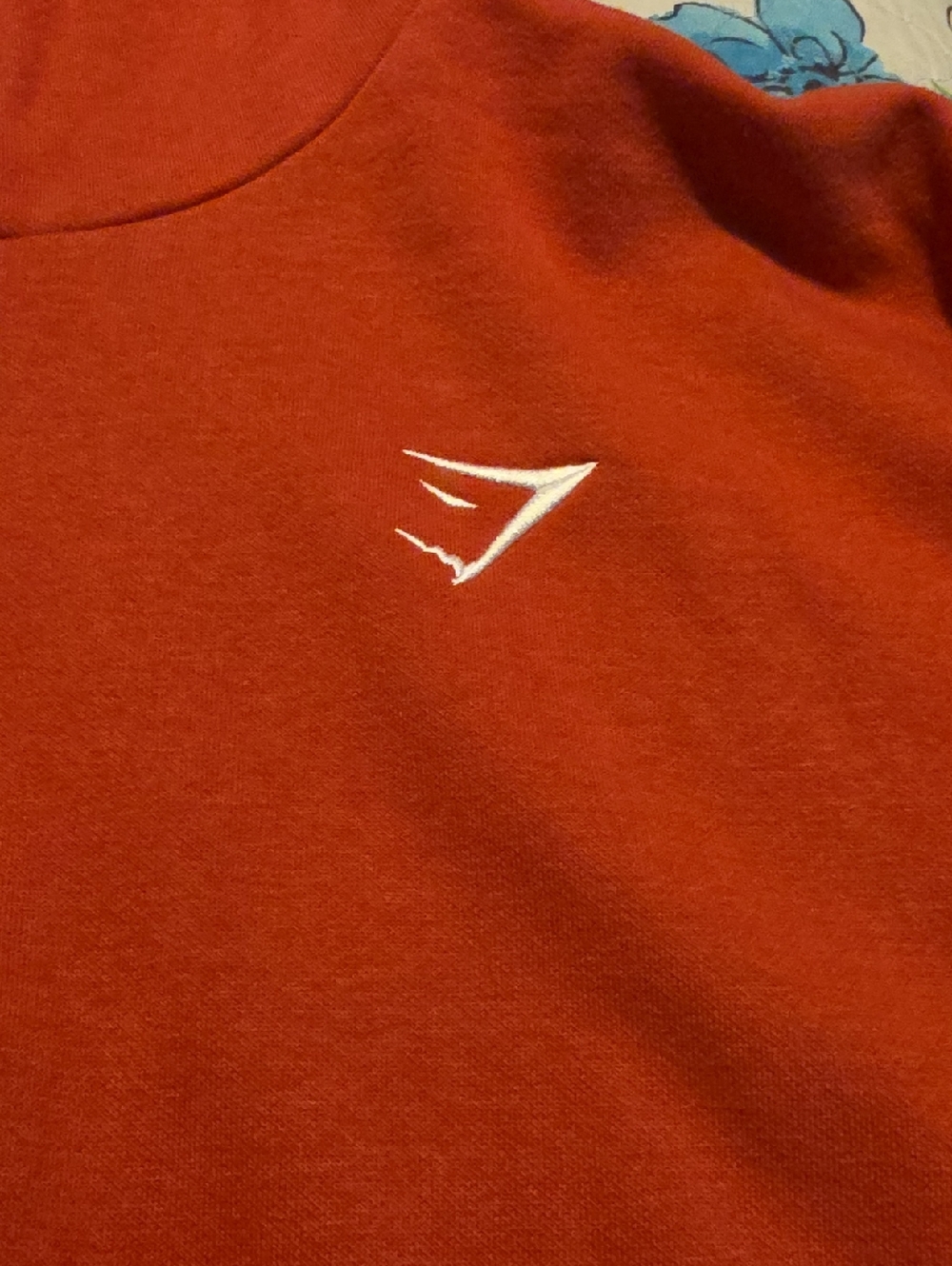Gymshark Red Pullover Hoodie with Small Logo - Picture 2 of 4